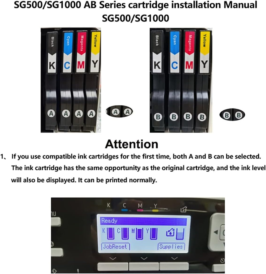 Sublimation Ink Cartridge 4-Pack Black Cyan Magenta Yellow E677