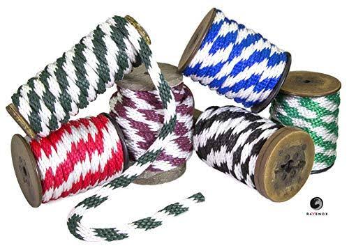 Hunter Green & White Braided Utility Rope, 1/2 inch x 250 Feet J4585