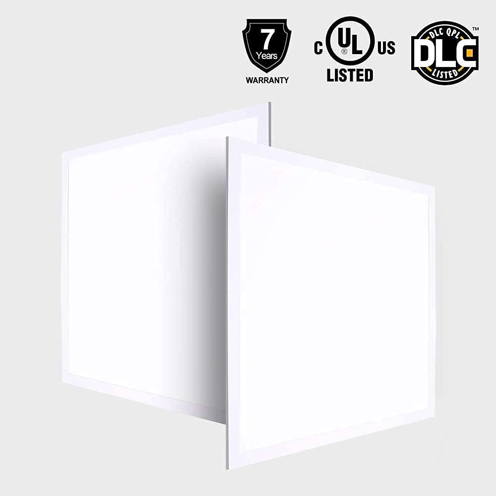 2X2 FT 39W 4000K 4290 LM Back Lit LED Flat Panel Troffer Light Fixture, 4-Pack Y728