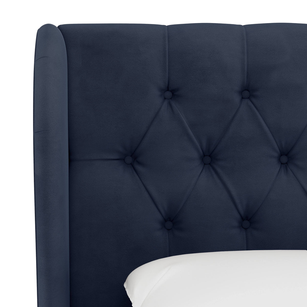 California King Tufted Wingback Headboard Velvet G3001