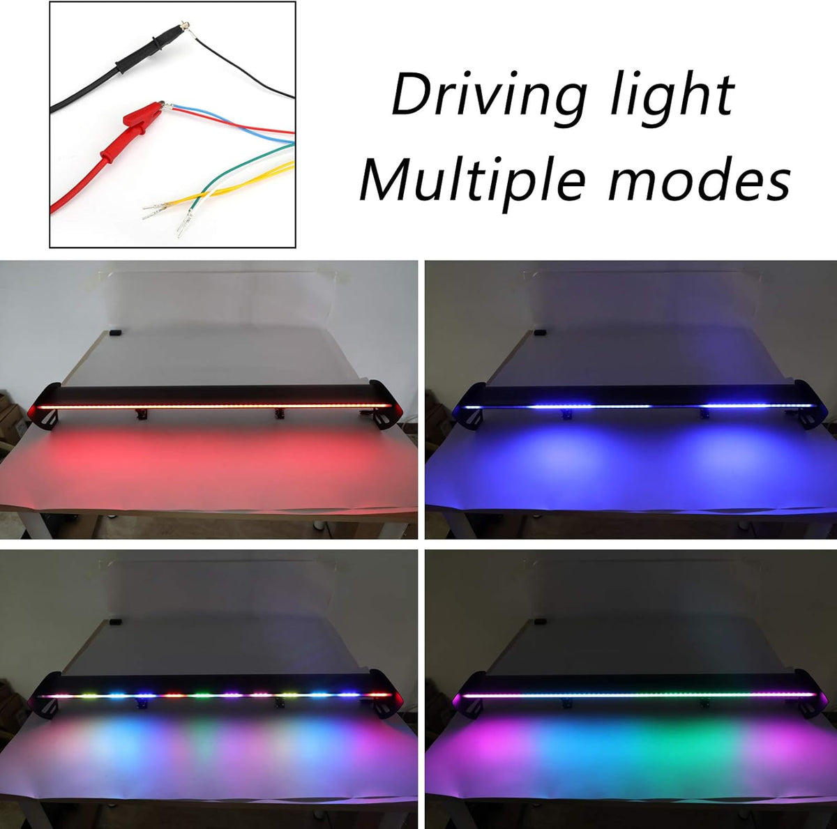 Adjustable Aluminum Rear Trunk Wing Spoiler with LED Light R8253