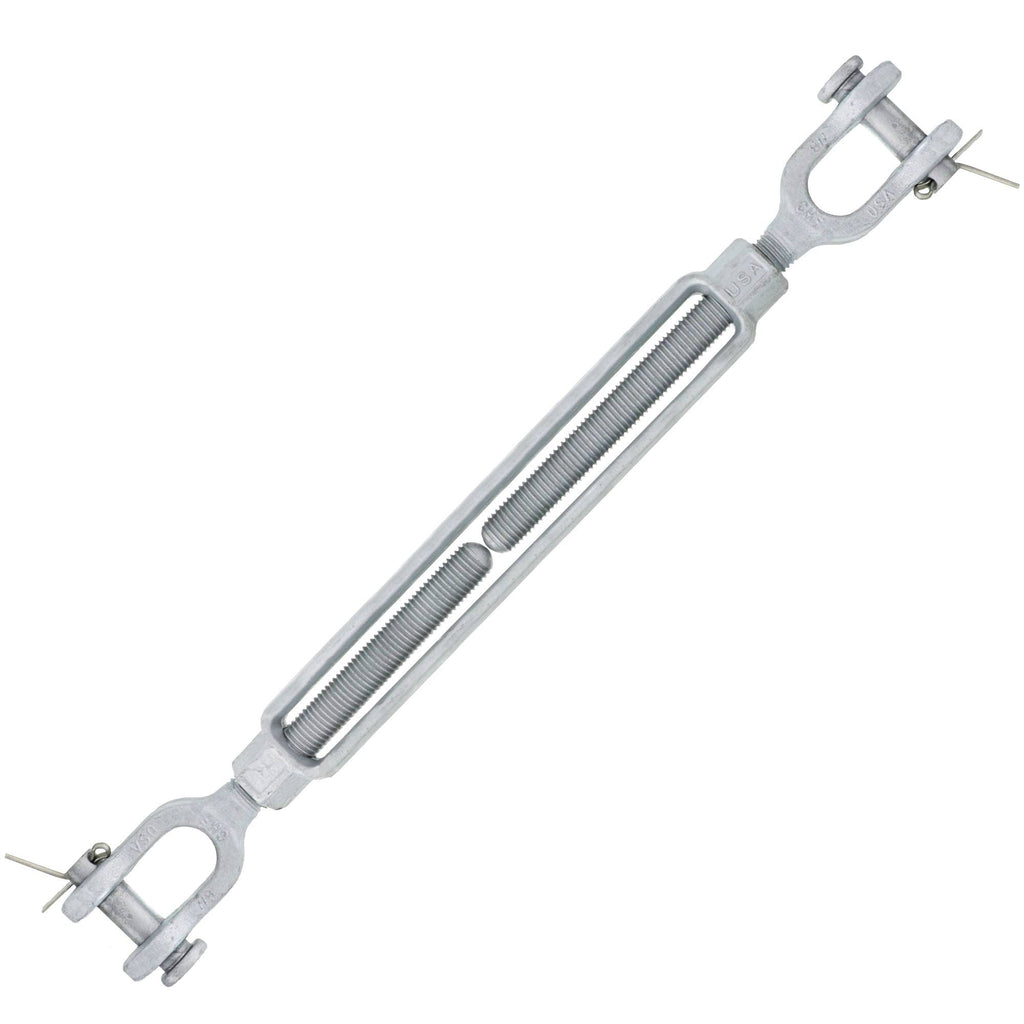 7/8 x 12 Hot Dip Galvanized Jaw x Jaw Turnbuckle D378904