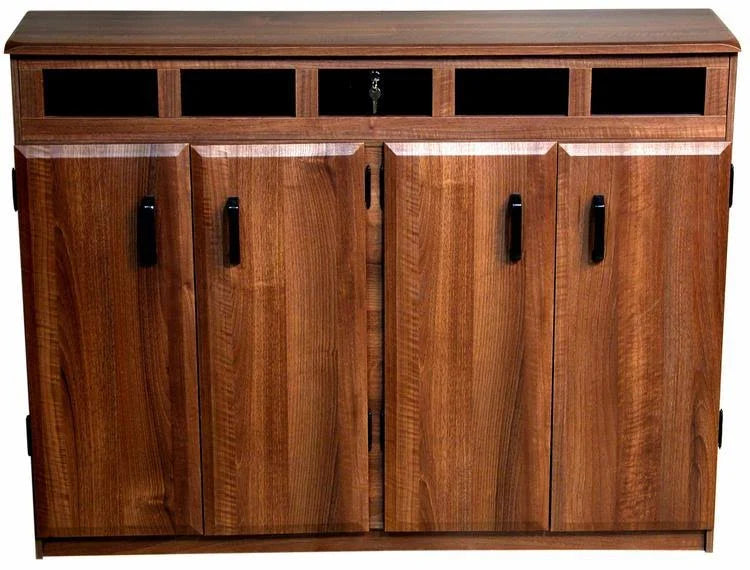Top Load Media Cabinet Oak/Black V47010