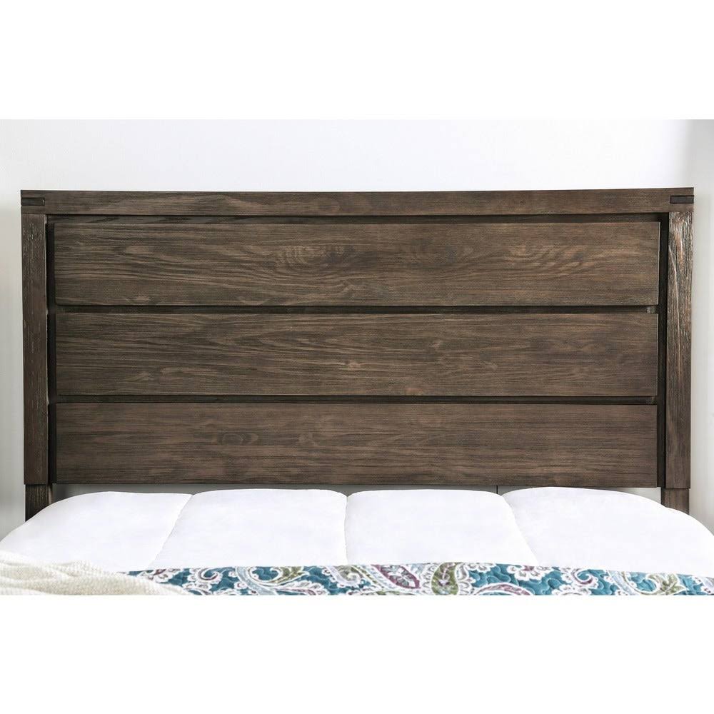 Dark Grey Panel Bed California King A9276