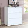 White 3 Drawer Lateral Filing Cabinet Q43666