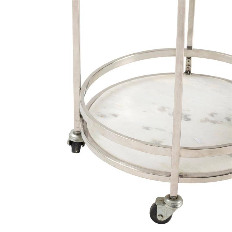 White Marble Bar Cart W2216