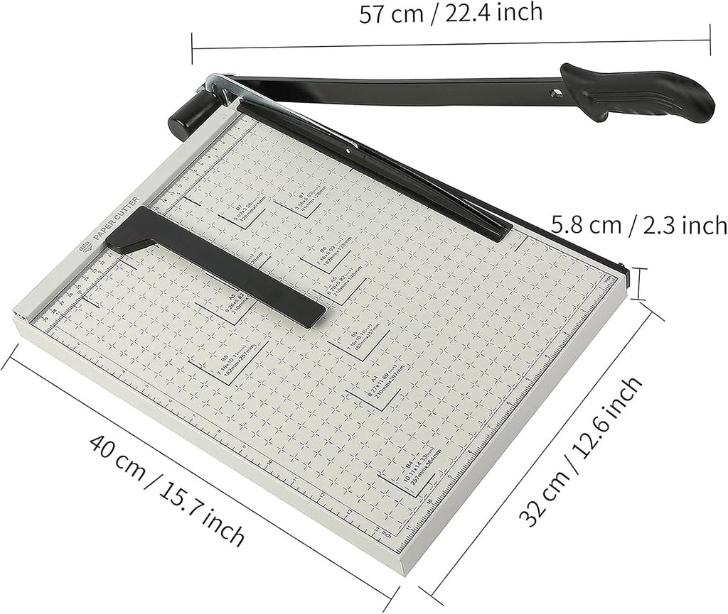 Guillotine Paper Trimmer 15” Cutting Length with Safety Blade Lock F134