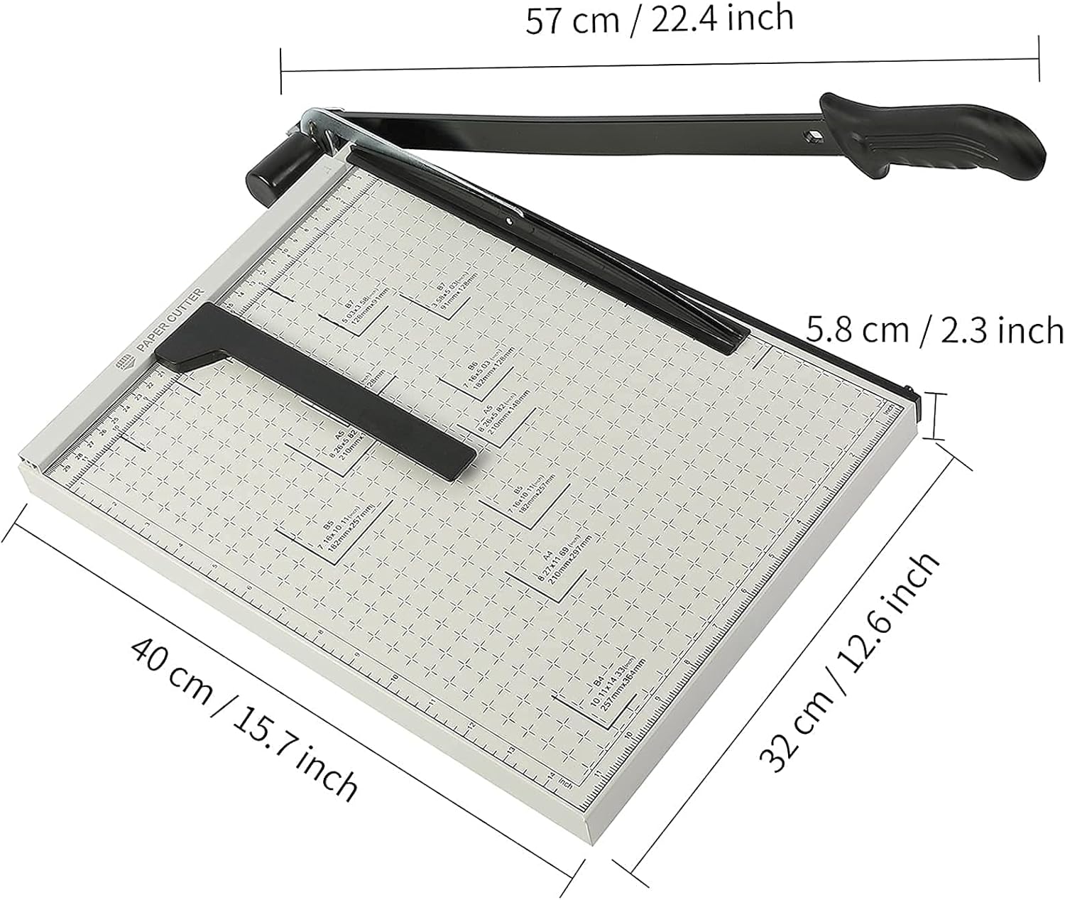 Guillotine Paper Trimmer 15” Cutting Length with Safety Blade Lock F134