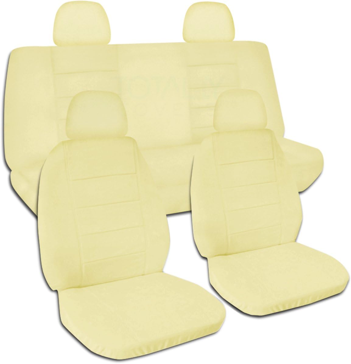 Navy Blue Solid Color Car Seat Covers with 4 Headrest Covers C29594