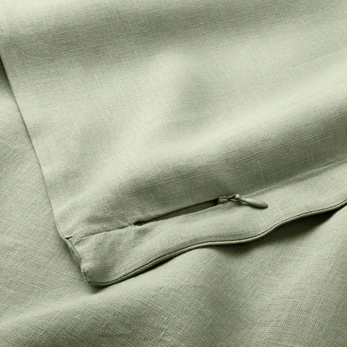Sage Green Linen Duvet and Sham Set Z45362