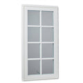 White Vinyl Casement Window with Grids and Screen C719