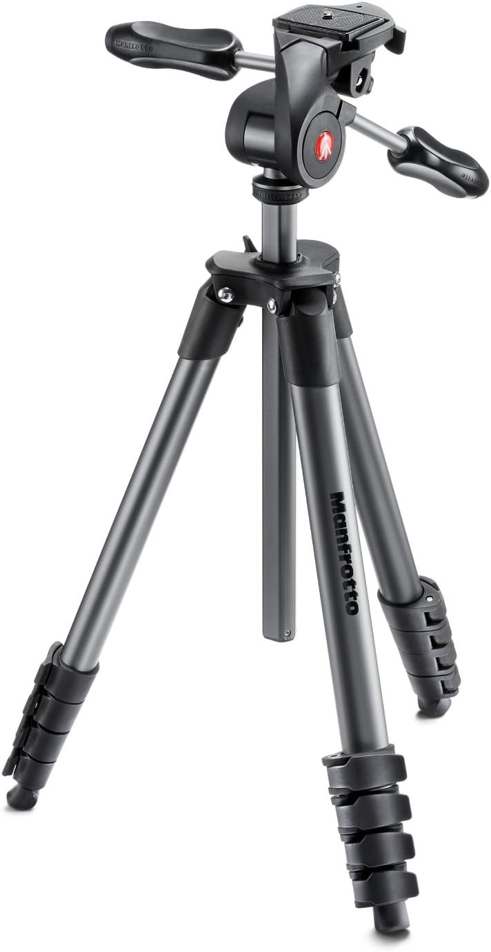 Compact Light Aluminum 4-Section Tripod Kit with Ball Head, Black, Pack of 2 F84678