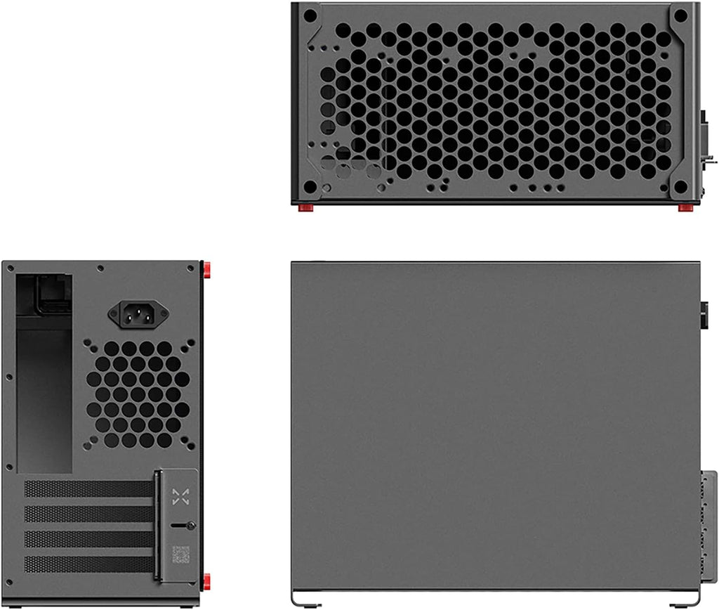 Dark Gray Aluminum Micro ATX Computer Case with Tempered Glass V4620