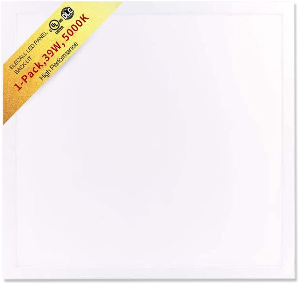 2X2 FT 39W 4000K 4290 LM Back Lit LED Flat Panel Troffer Light Fixture, 4-Pack Y728