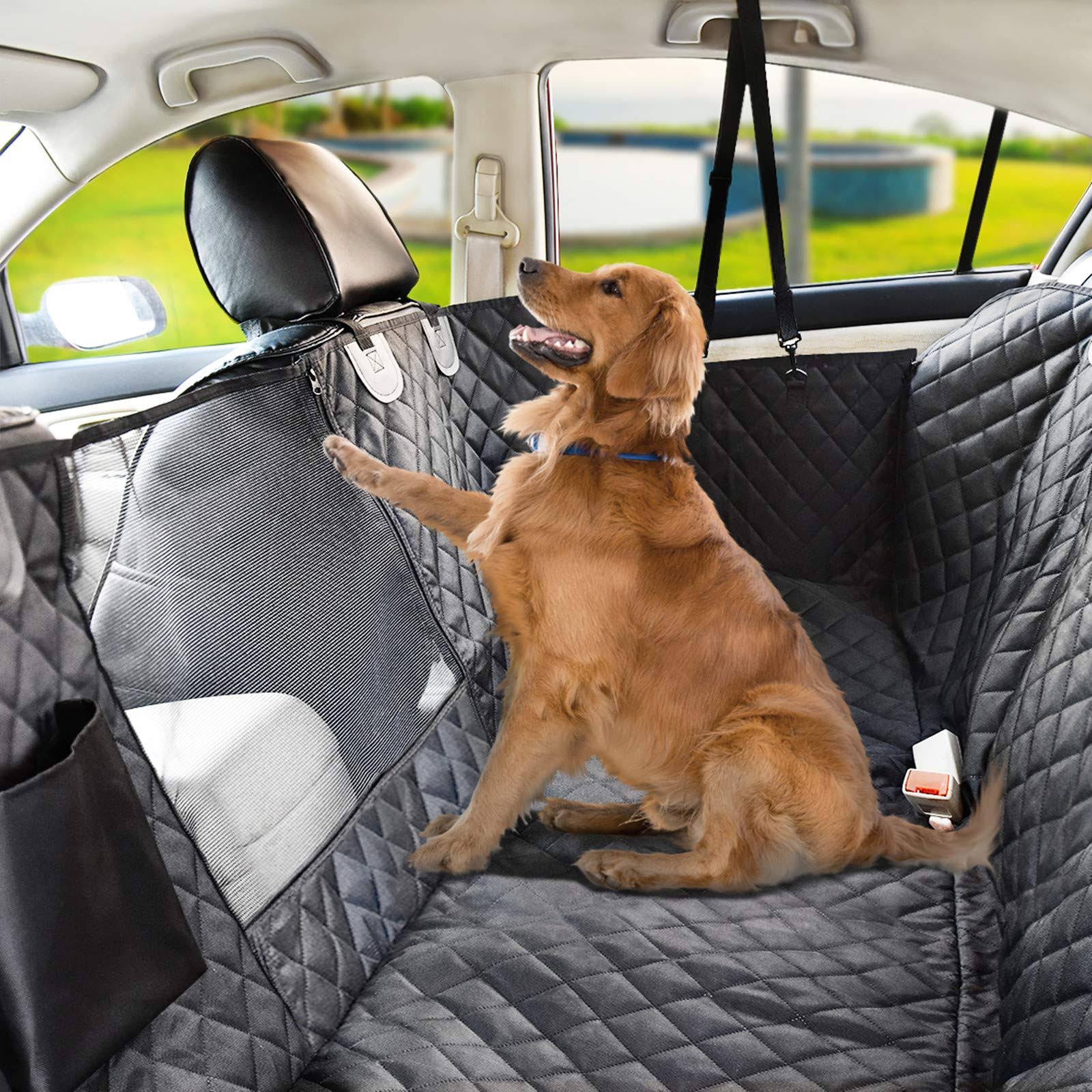 Waterproof Dog Car Seat Cover with Mesh Window P899768
