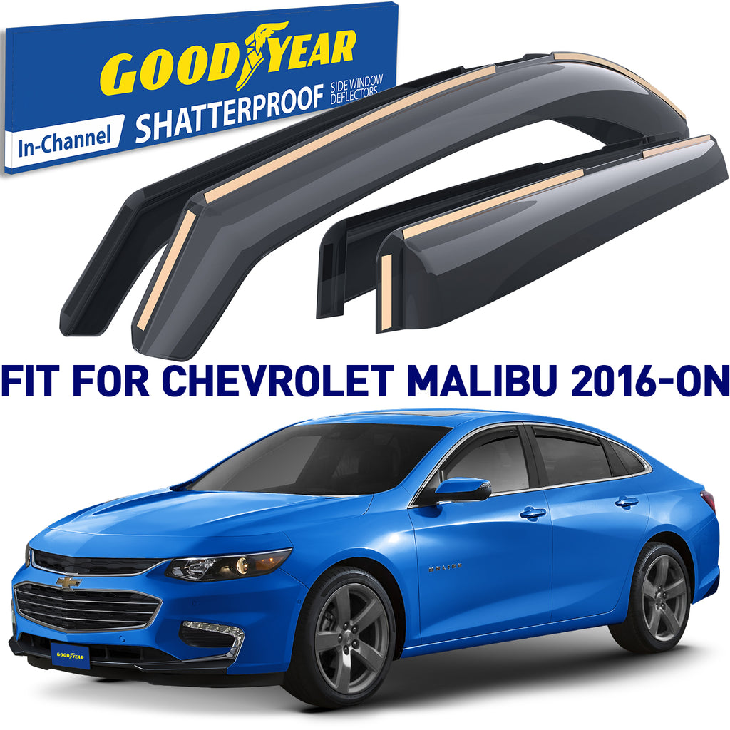 4 pcs In-Channel Window Deflectors for Chevrolet Malibu 2016-2024 N651