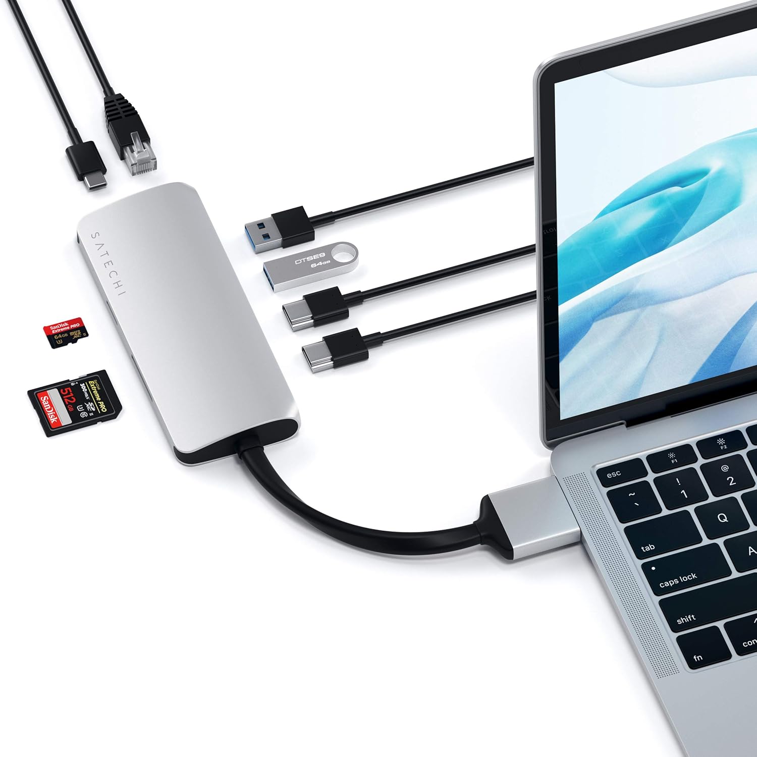 Type-C Dual Multimedia Adapter with Dual 4K HDMI, USB-C PD, Gigabit Ethernet, Micro/SD Card Readers, USB 3.0, Space Gray E415330