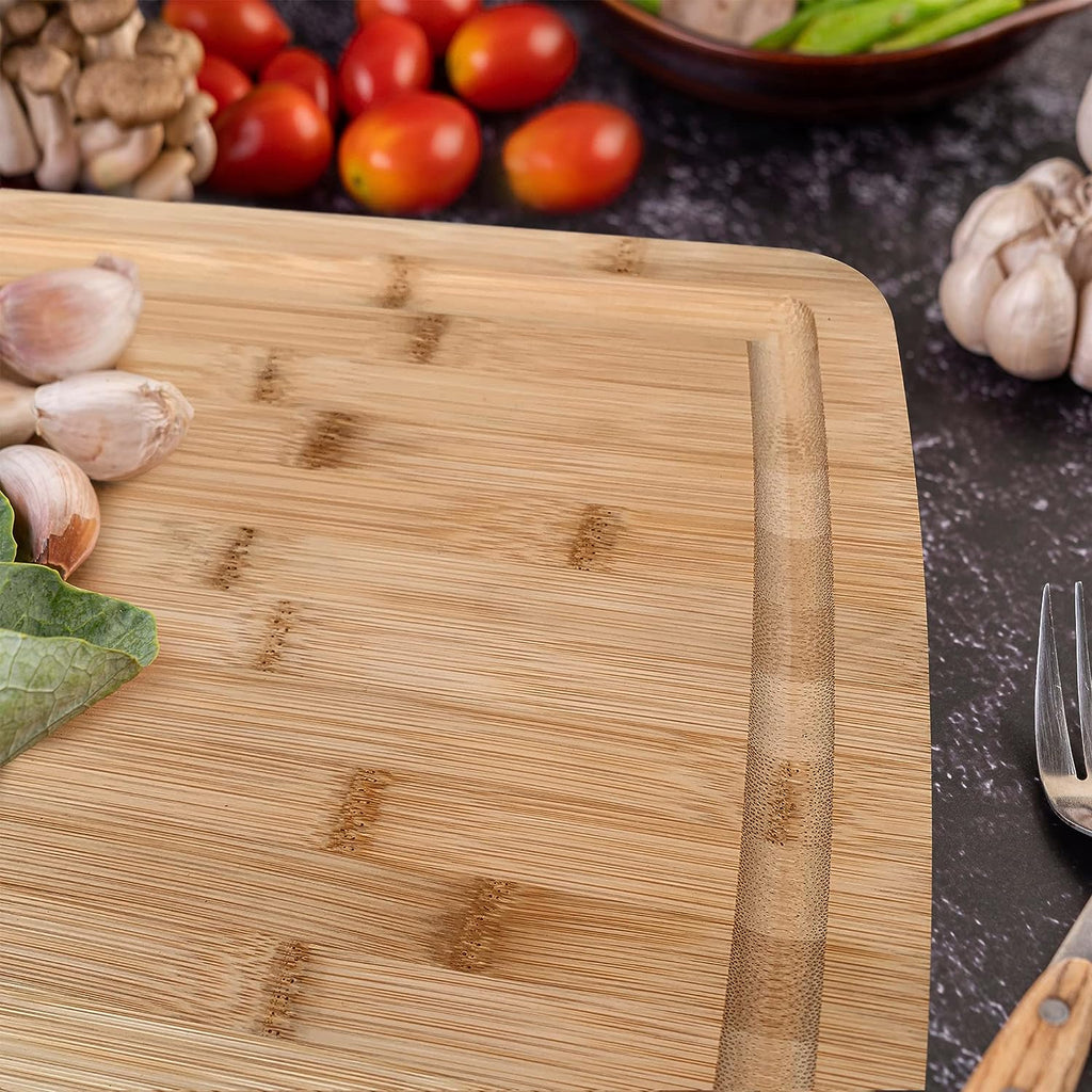 Bamboo Cutting Board with Stainless Steel Chef Knife Y9510