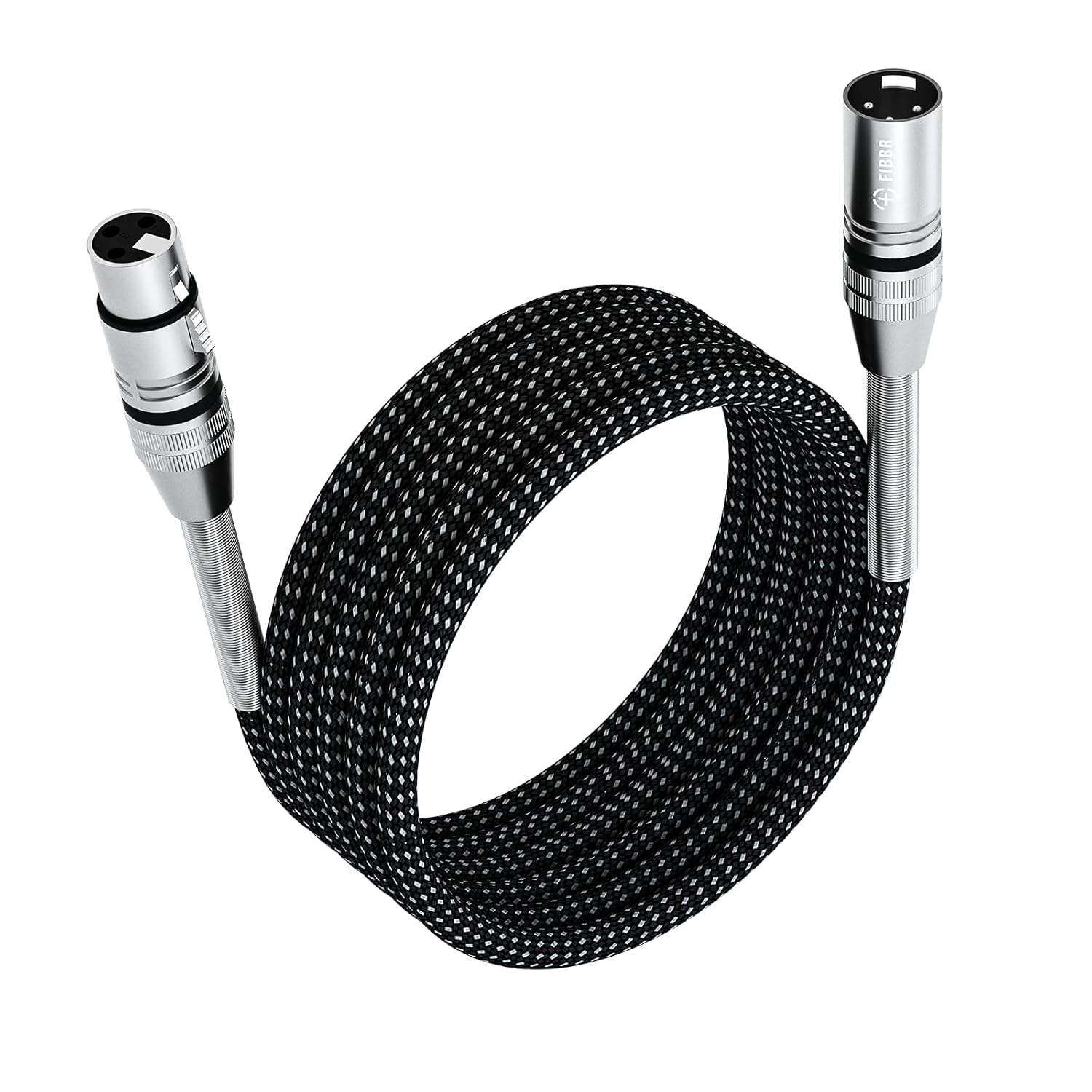 XLR Cable 100ft/30M, Nylon Braided XLR Male to Female, Pack of 2 L895