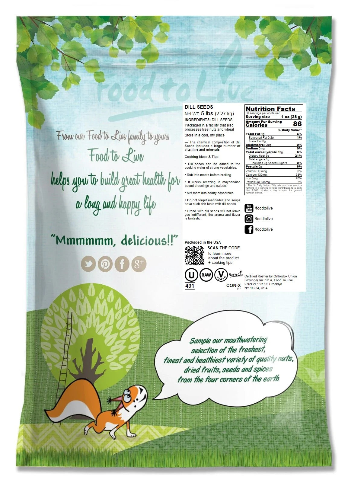 Dill Seeds, 5 Pounds I65907