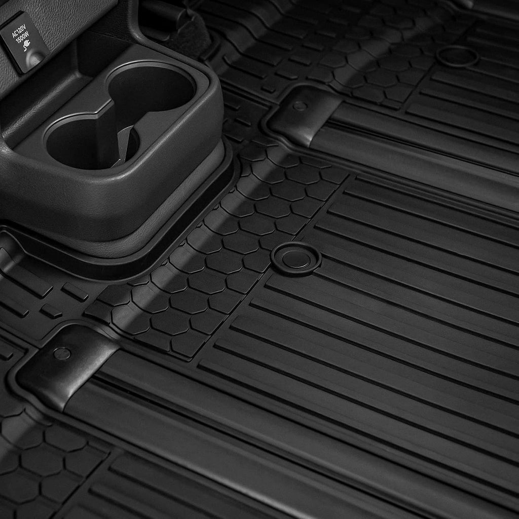 Black TPE All Weather Custom Fit Floor Liner for Toyota Sienna 2nd and 3rd Row K47229