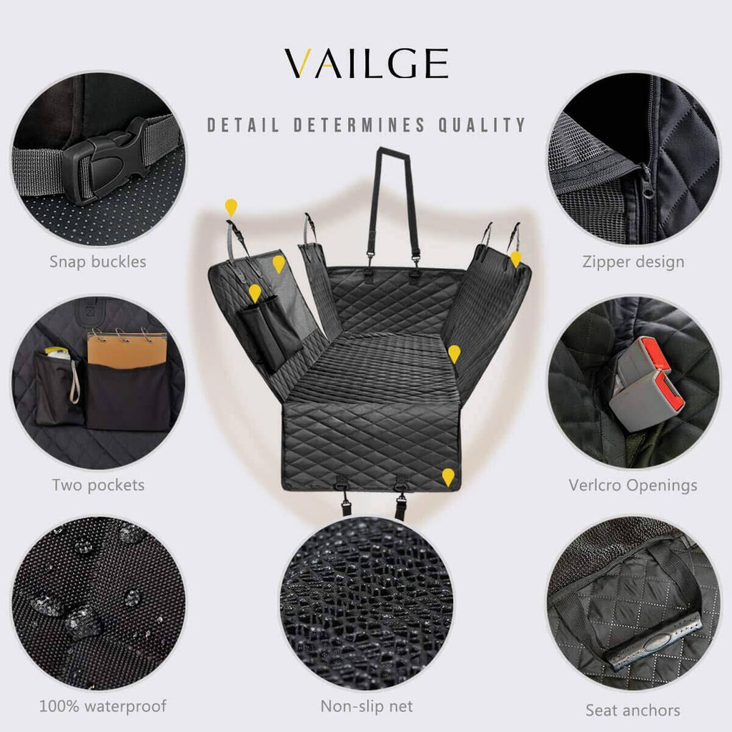 Waterproof Dog Car Seat Cover with Mesh Window P899768