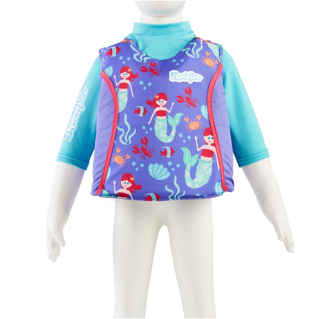Mermaid 2-in-1 Life Vest with Rash Guard for Children 33-55 Pounds R6063