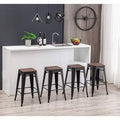 Black Solid Wood Bar Stool D36251