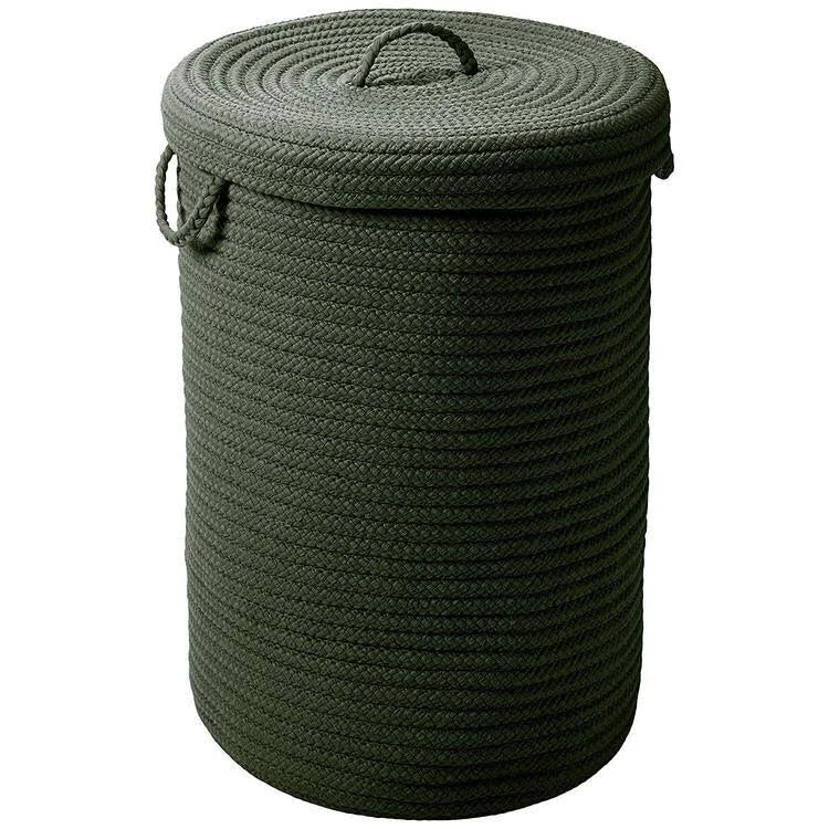Dark Green 16x16x24 Hamper with Lid R270