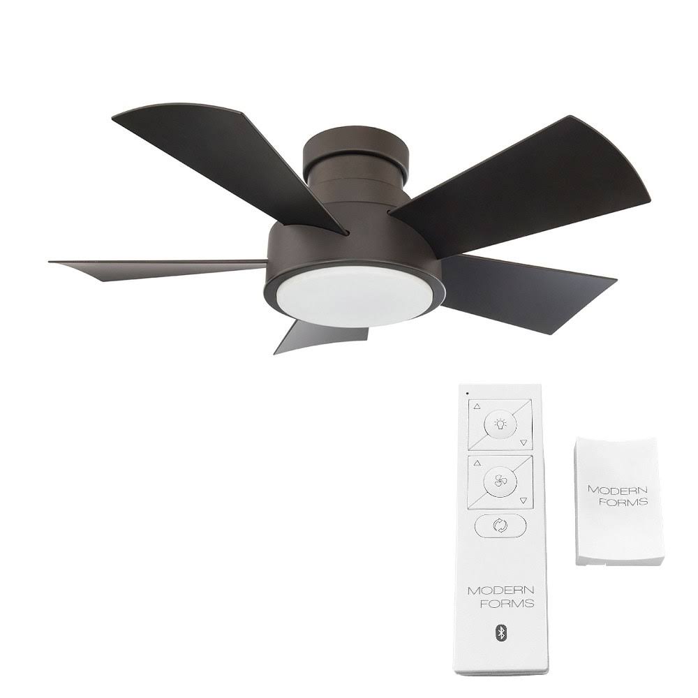 Matte White Flush Mount Ceiling Fan E136673