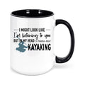 Black Kayaking Coffee Mug Z656