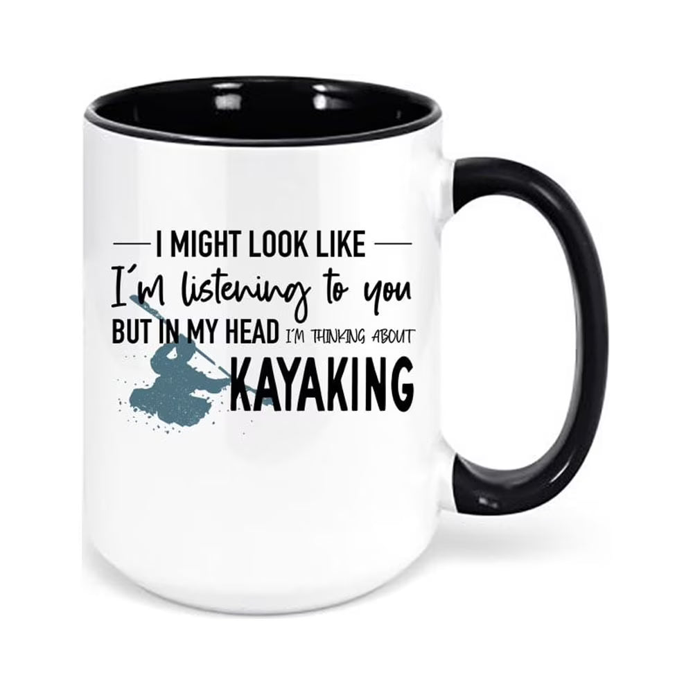 Black Kayaking Coffee Mug Z656