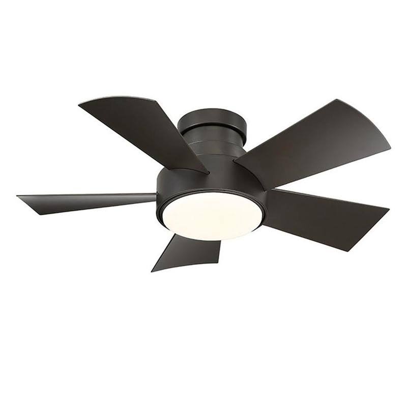 Matte White Flush Mount Ceiling Fan E136673