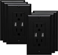 White 3.6A Dual USB Wall Outlet 6 Pack V60907