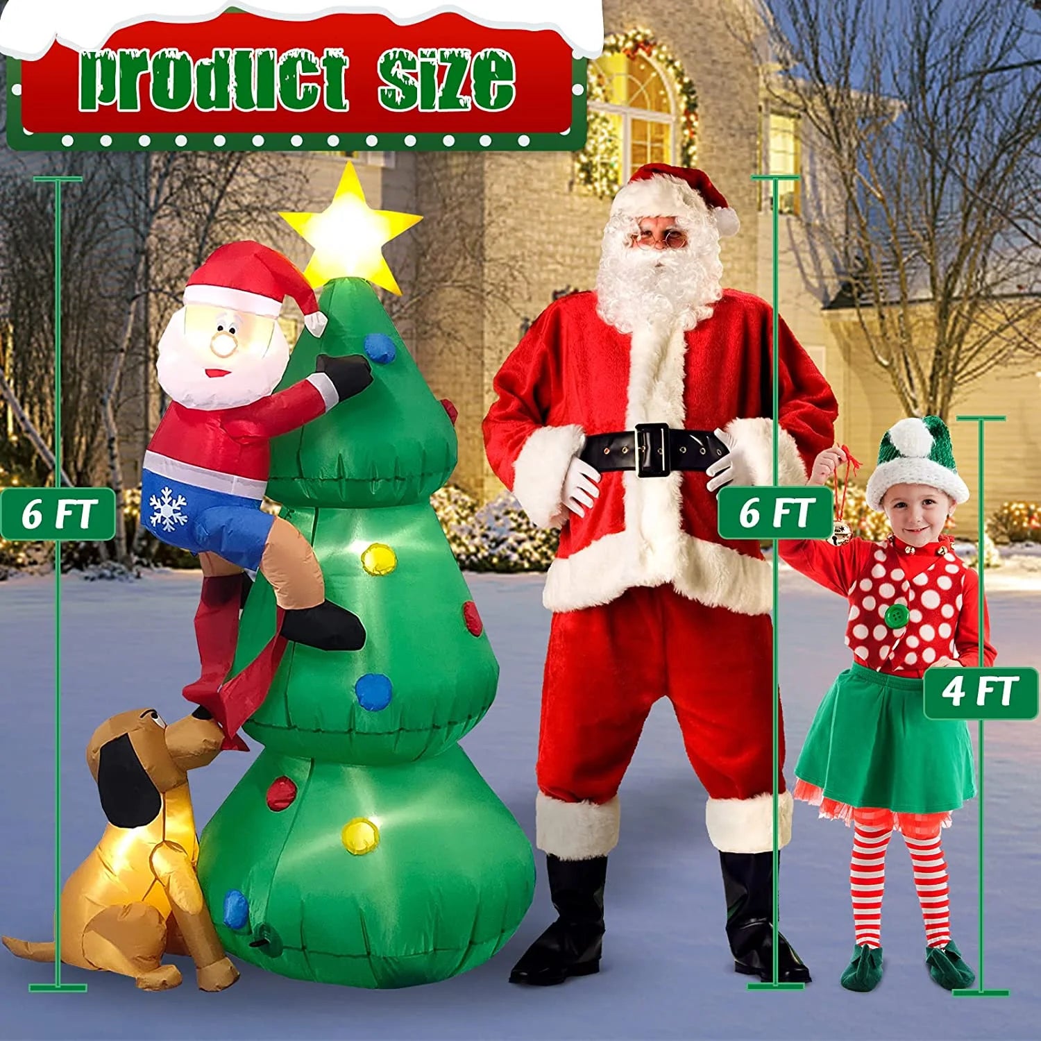 Inflatable Christmas Tree Decoration with LED Lights I2766