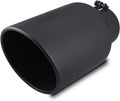 Black Powder Coated Exhaust Tip Tail Pipe, Pack of 2 Q4913