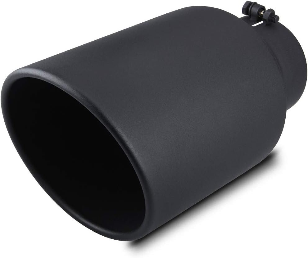 Black Powder Coated Exhaust Tip Tail Pipe, Pack of 2 Q4913