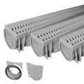 3-Pack Drainage Trench Channel Drain with Grate Z4123