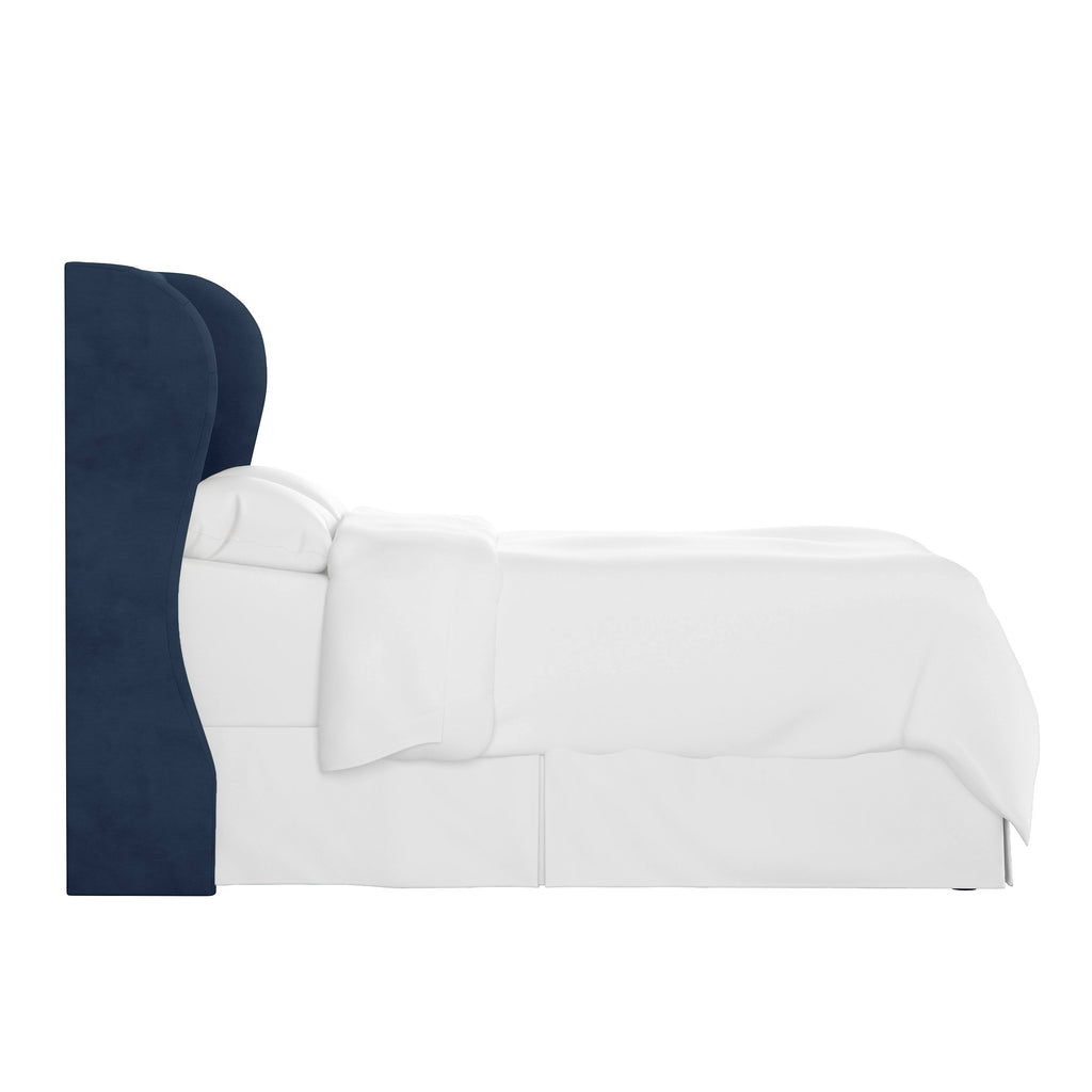California King Tufted Wingback Headboard Velvet G3001