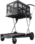 Collapsible Cart with Storage Crate (Black) O7784