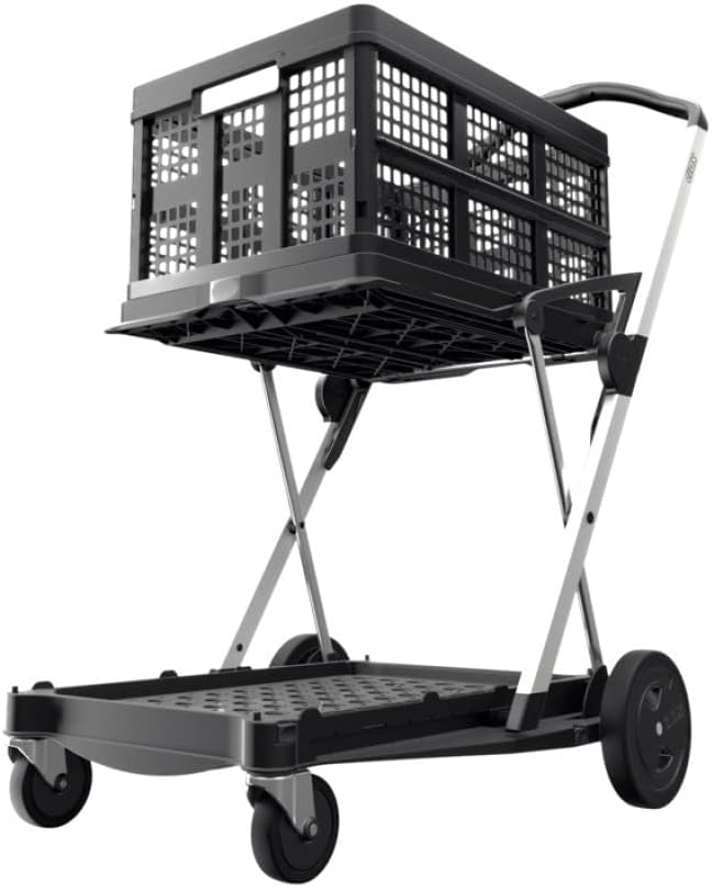 Collapsible Cart with Storage Crate (Black) O7784