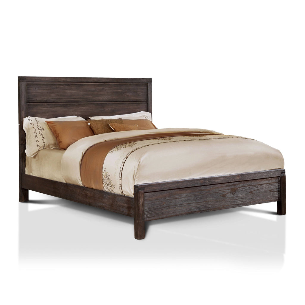 Dark Grey Panel Bed California King A9276