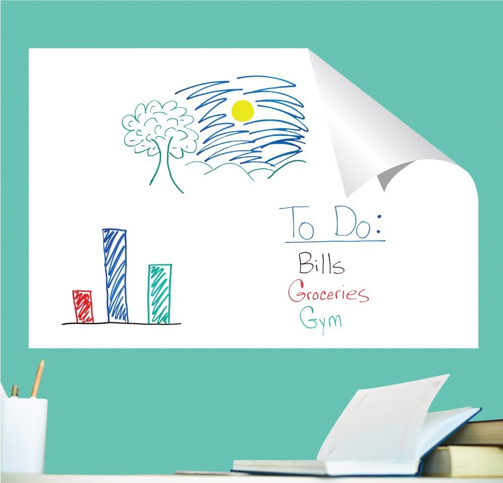 Black Dry Erase Self-Adhesive Sheet (36 x 48 in.) Pack of 2 U766
