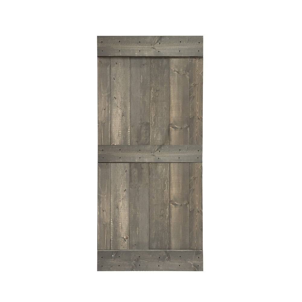 Charcoal Black 42 x 84 Solid Wood Interior Sliding Barn Door A715