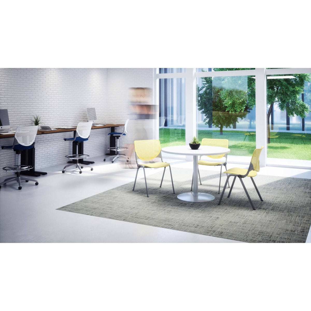 Adjustable Stool with Perforated Back L327256