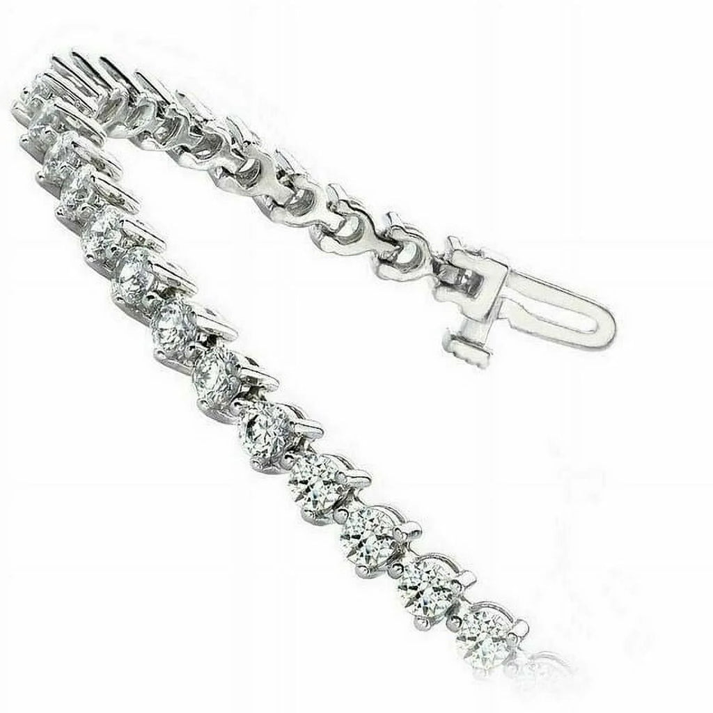 14K White Gold Tennis Bracelet C328523
