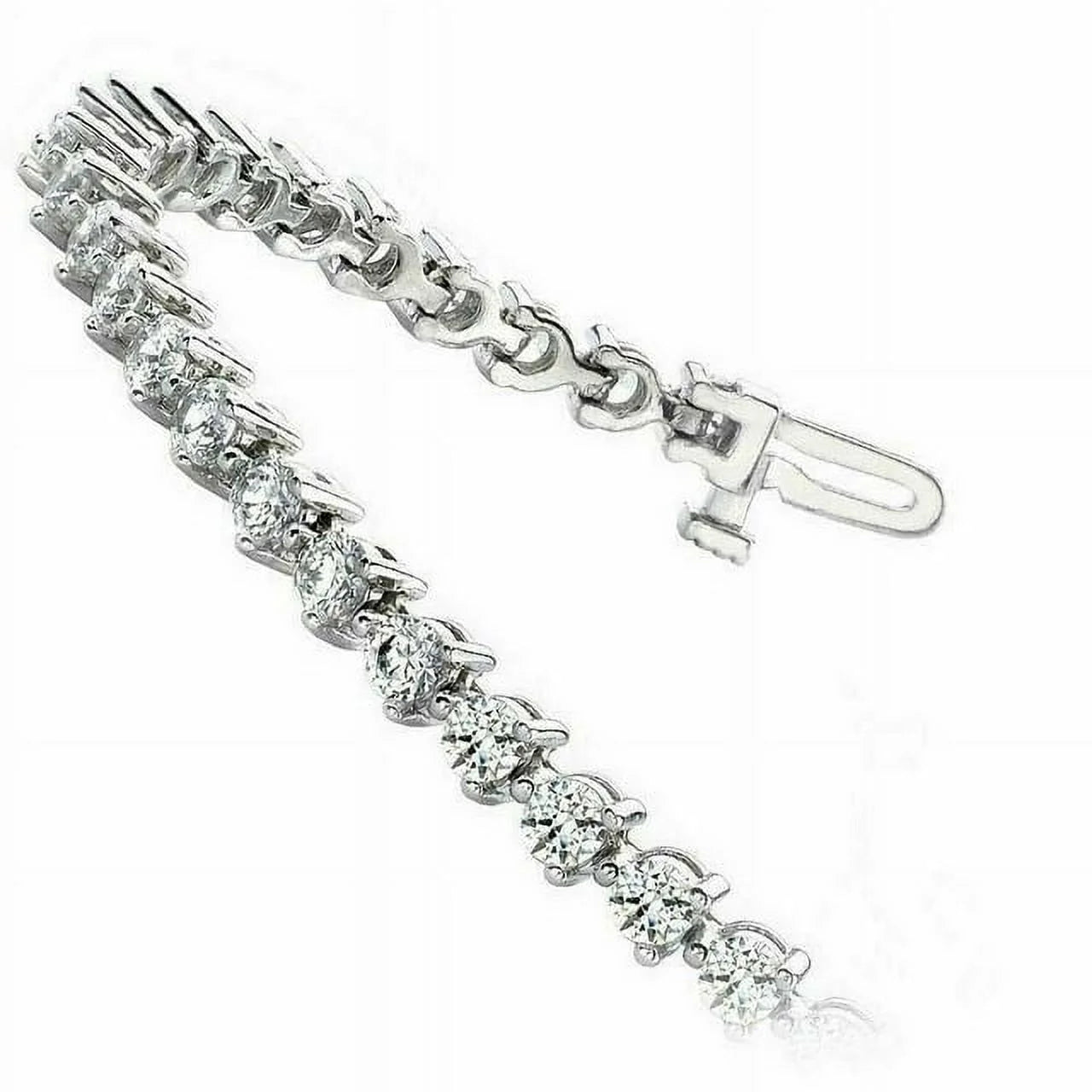 14K White Gold Tennis Bracelet C328523