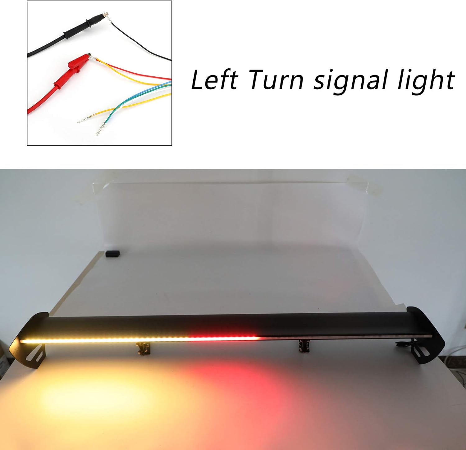 Adjustable Aluminum Rear Trunk Wing Spoiler with LED Light R8253