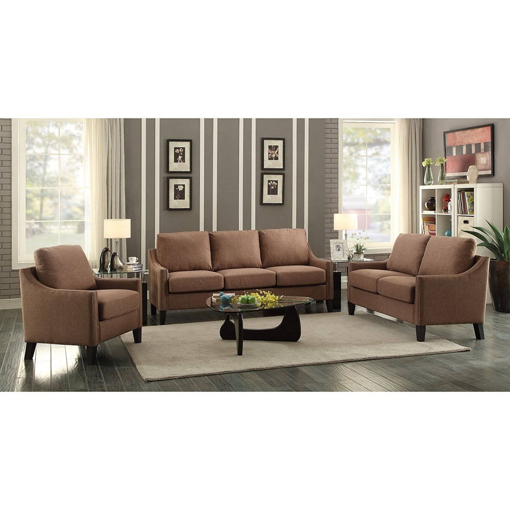 Brown Linen Sofa G4881