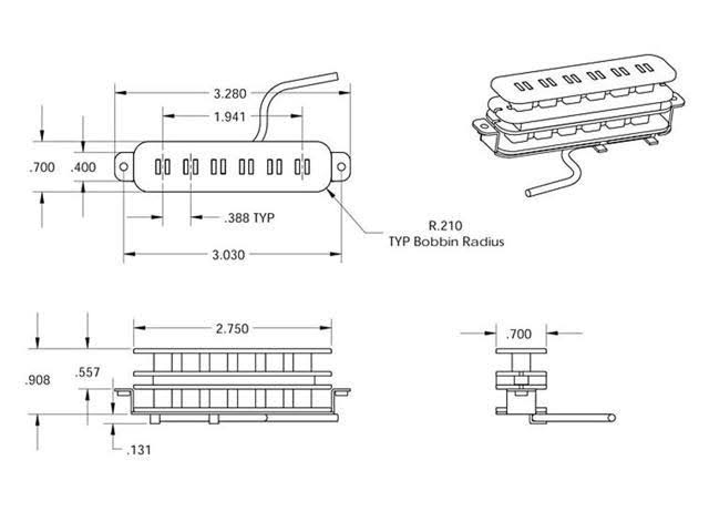 Parallel Axis Stack Neck Pickup K434326